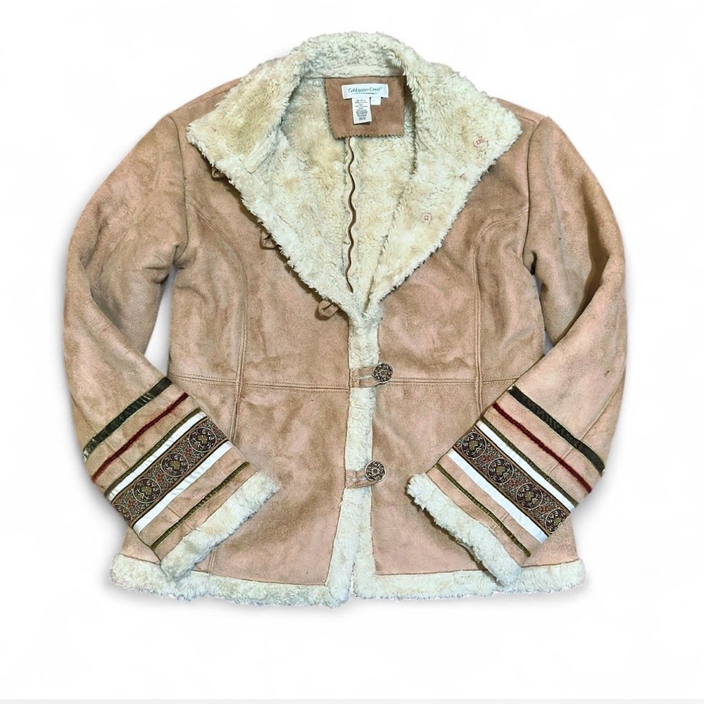 Women's Tan Shearling Jacket